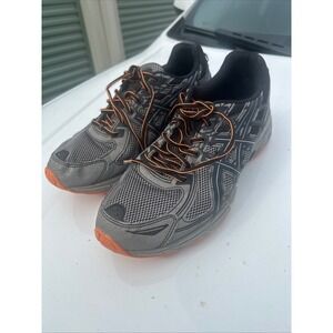 Asics Gel Venture Six Men's Size 11 1/2 Trail Running Shoes Gray And Orange